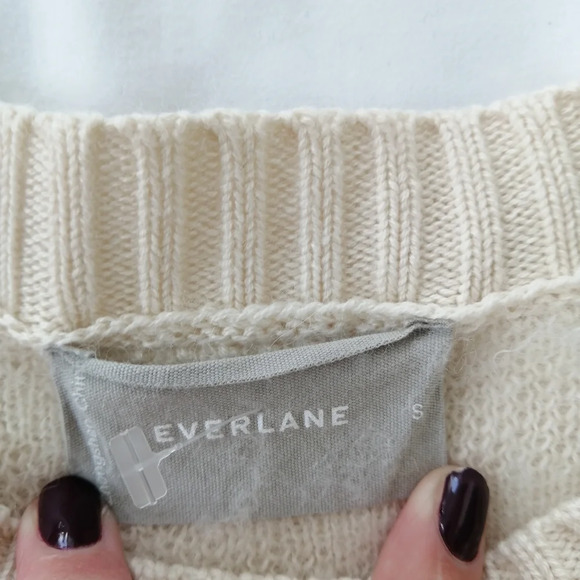 Everlane The Alpaca Tiger Jacquard Crewneck Sweater Wool Alpaca Blend Small - Picture 11 of 16